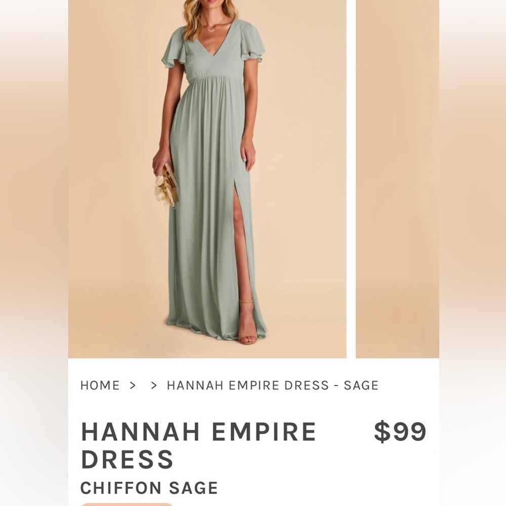 Birdy Grey Hannah Empire dress - sage